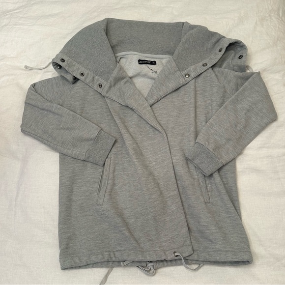 Blank NYC Jackets & Blazers - Blank NYC Light Gray Moto Hoodie Jacket